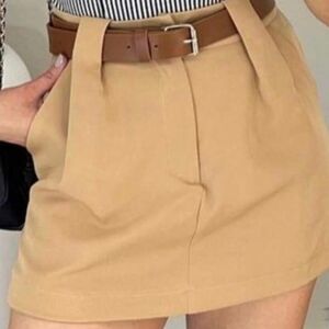 NWT khaki tan  mini skirt size M